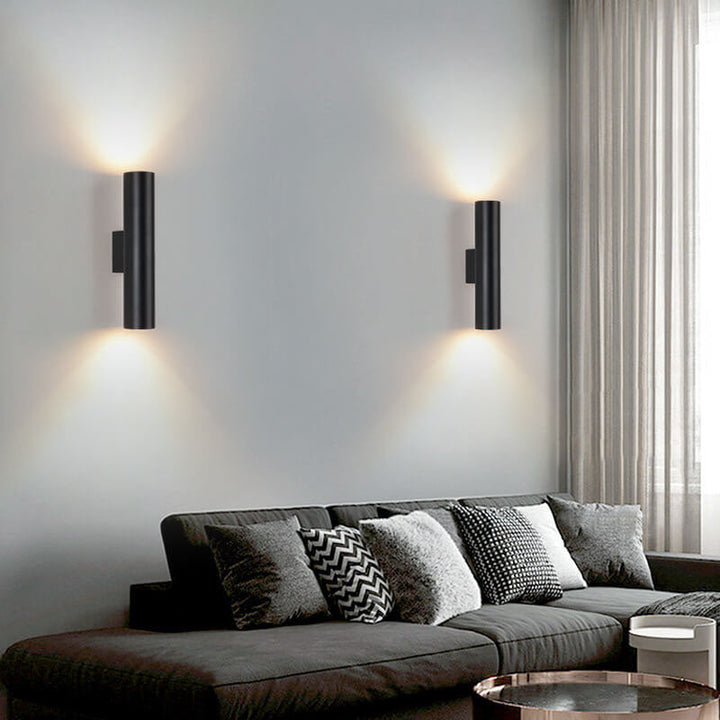 Cylinder up and down wall light