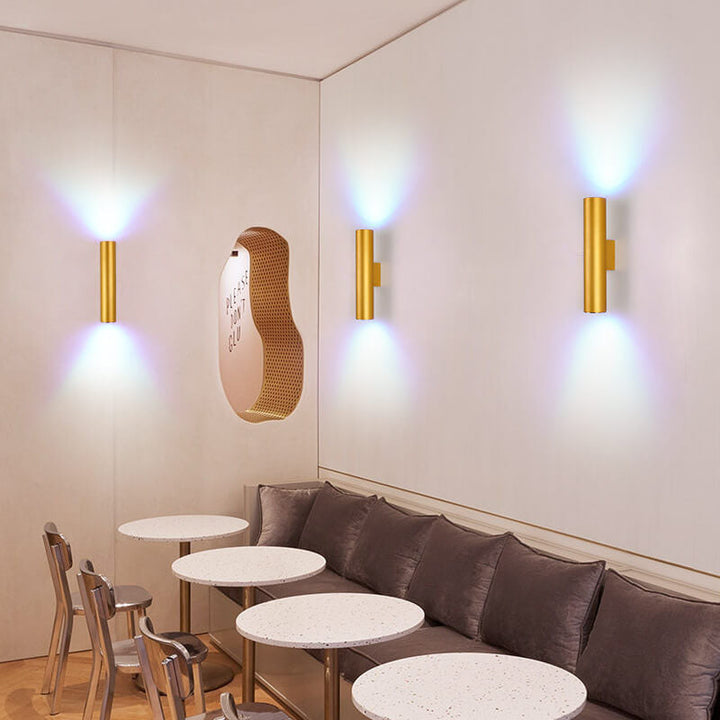 Cylinder up and down wall light