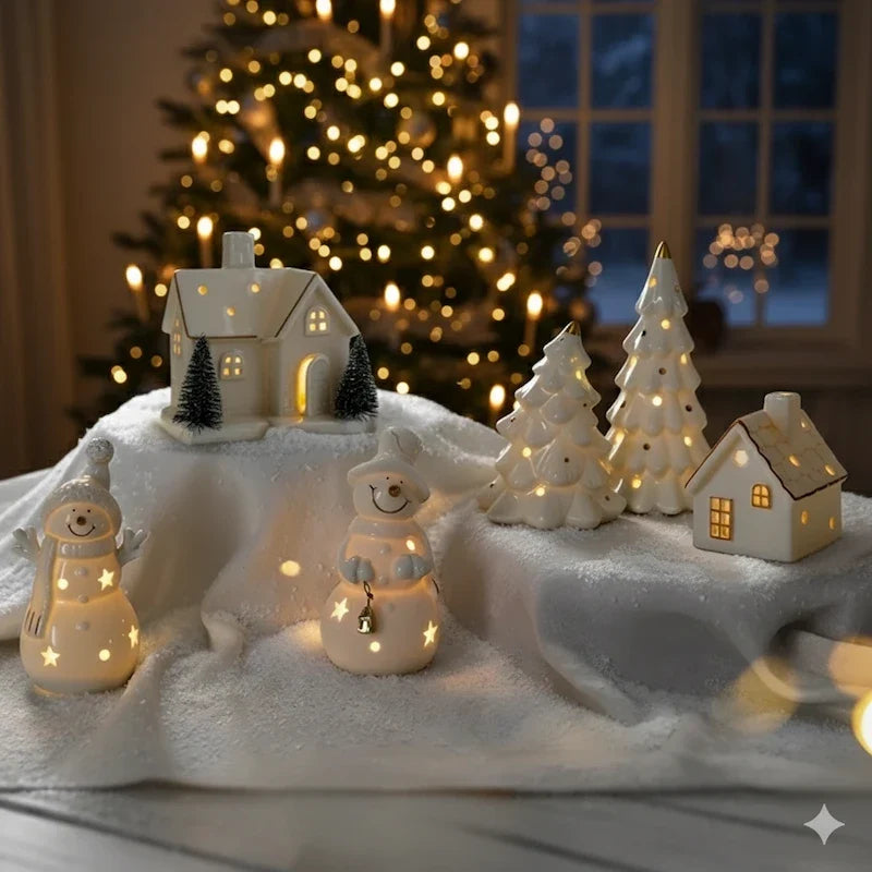 Light-Up Ceramic Christmas Village
