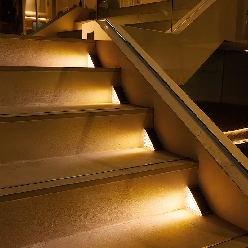 Solar Powered LED Stair and Step Lights