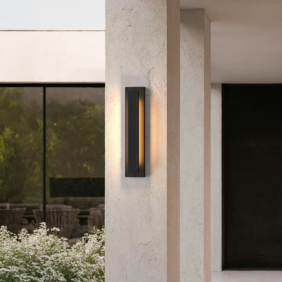 Vertical LED Outdoor Wall Light | Black, 3 Lengths