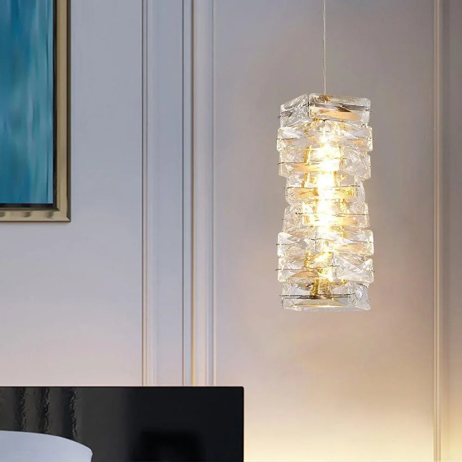 Crystal Mini Chandelier Pendant Light in Gold