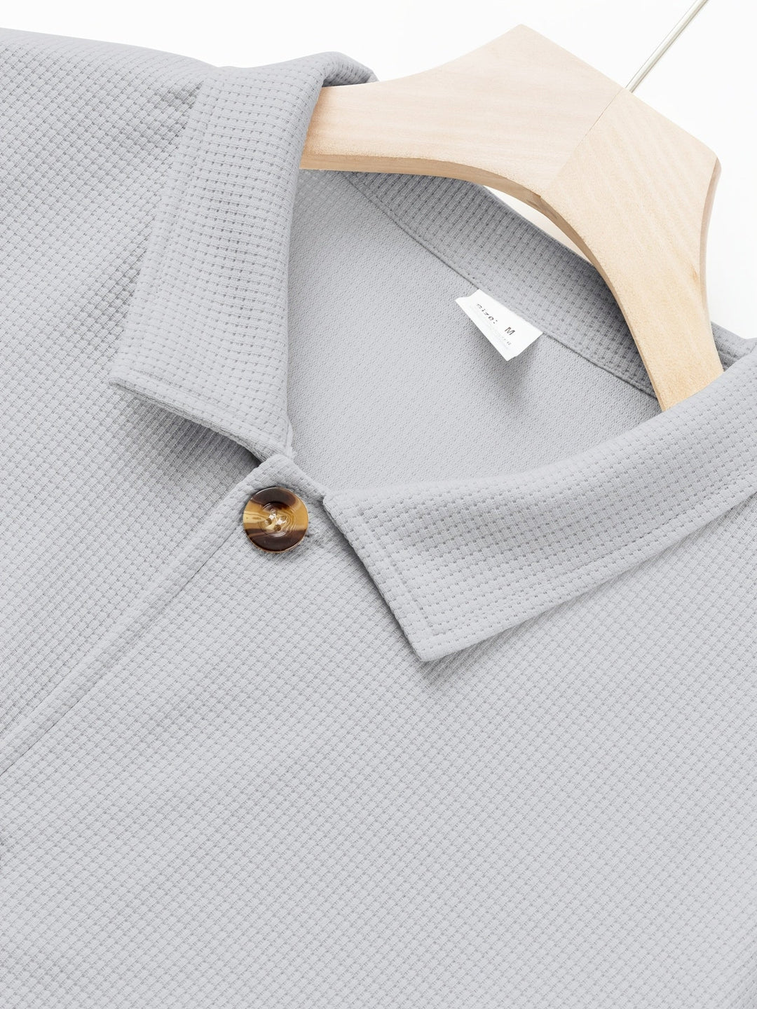 Men's Waffle-Textured Button-Through Summer Overshirt – image 8