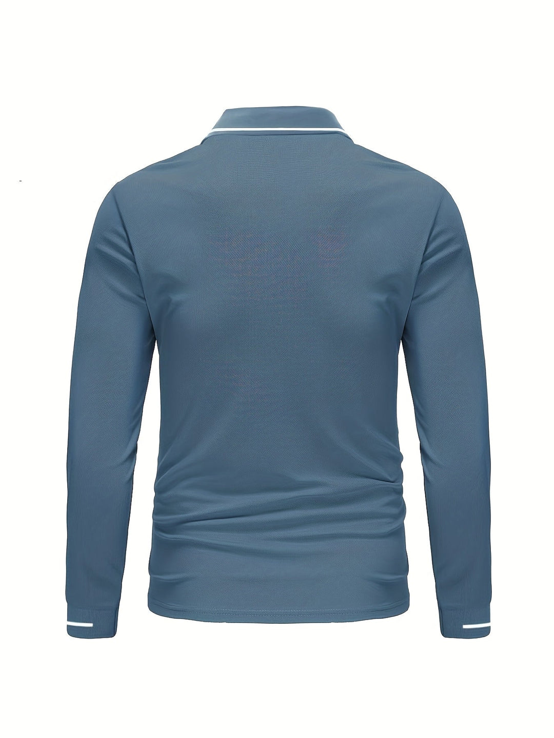 Men's Long-Sleeve Button-Placket Summer Polo Shirt – image 11