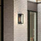 Textured Glass Outdoor Wall Light | Black Steel