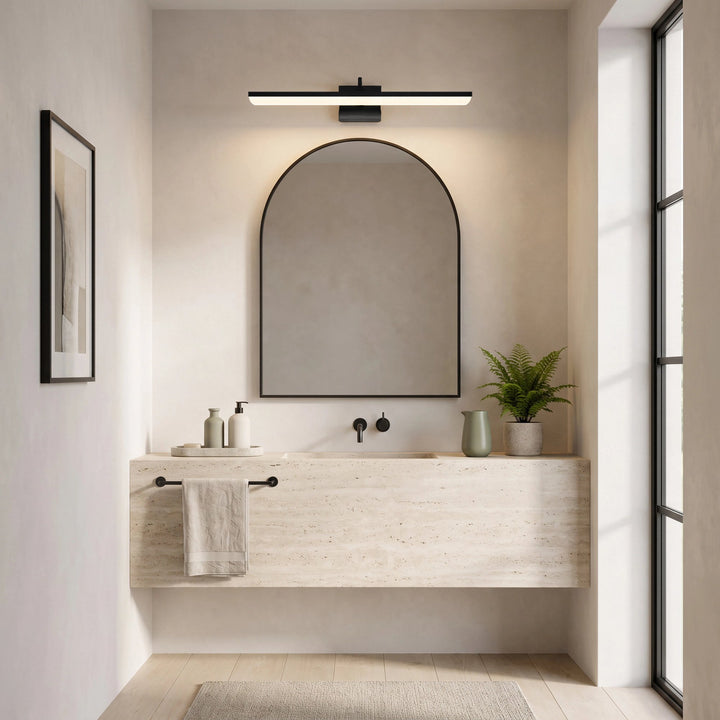 Slim LED Bathroom Mirror Light | Gold or Black