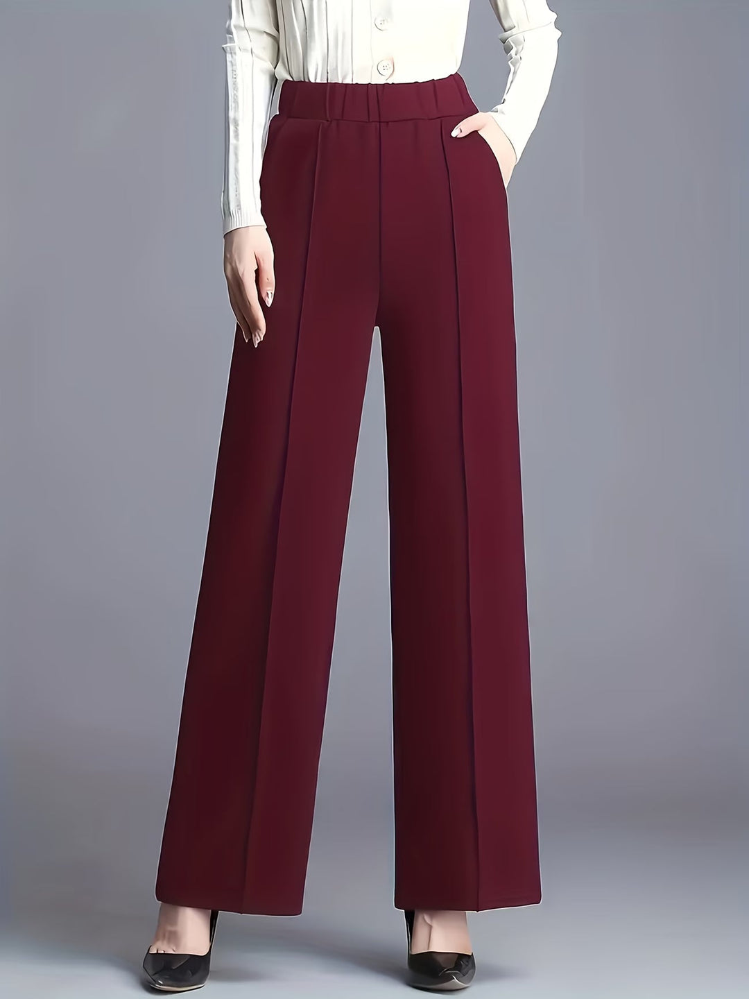 Women's High-Waisted Pocket Everyday Trousers – image 9