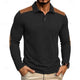 Men's Long-Sleeve Colour-Block Summer Polo Shirt – image 6