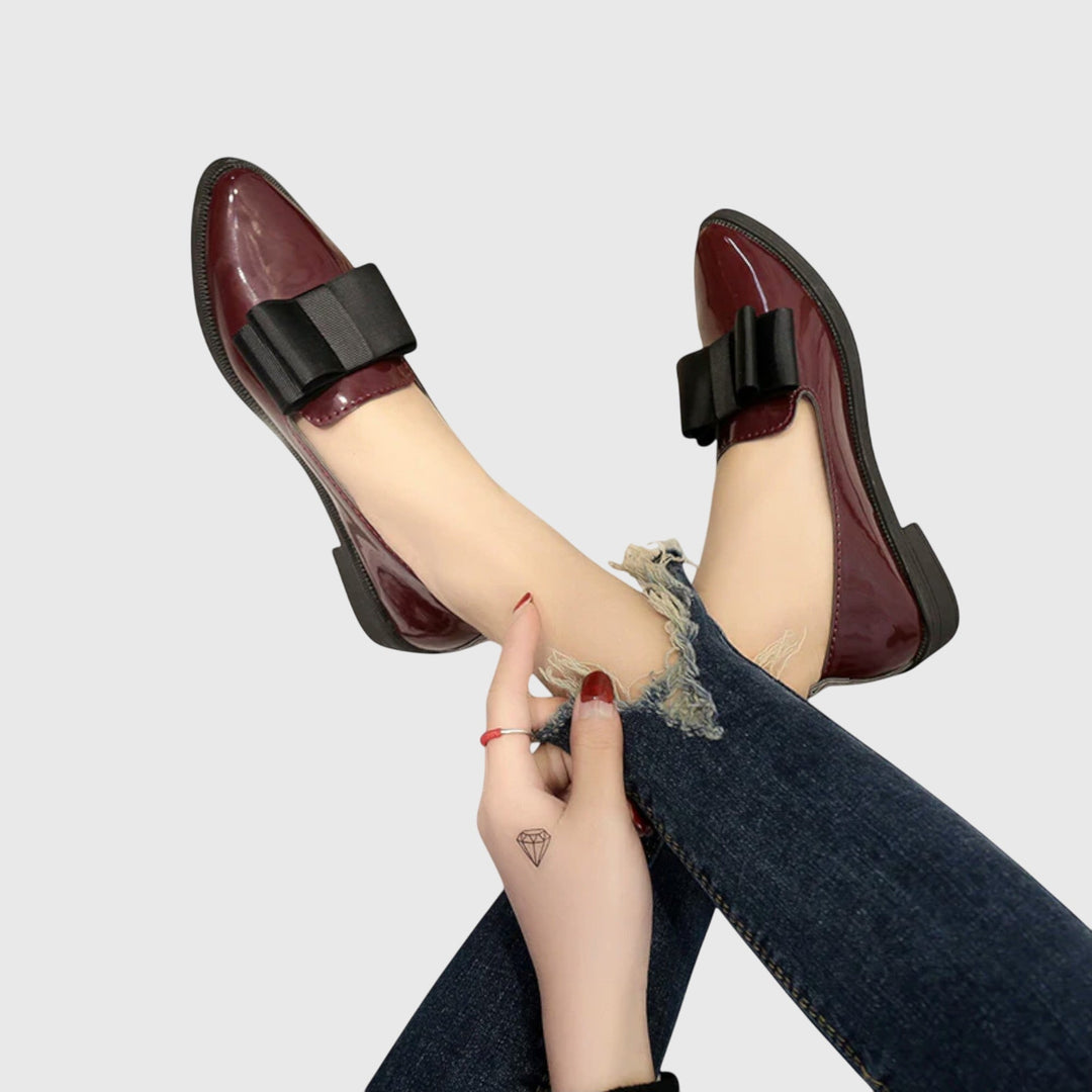 Women's Orthopaedic Bow Patent-Look Comfort Loafers – image 8