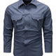 Men's Long-Sleeve Utility-Pocket Summer Shirt – image 5