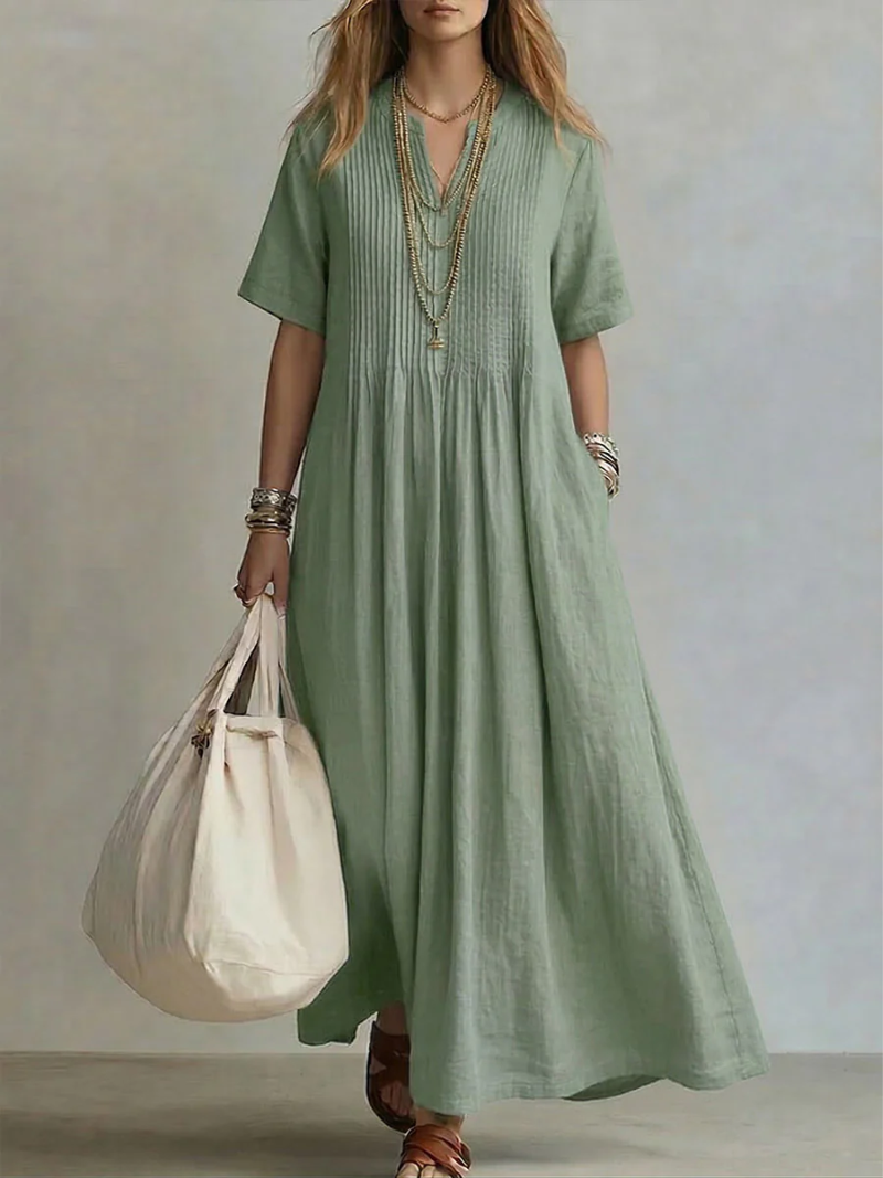 Women's Pleated Summer Dress – image 2