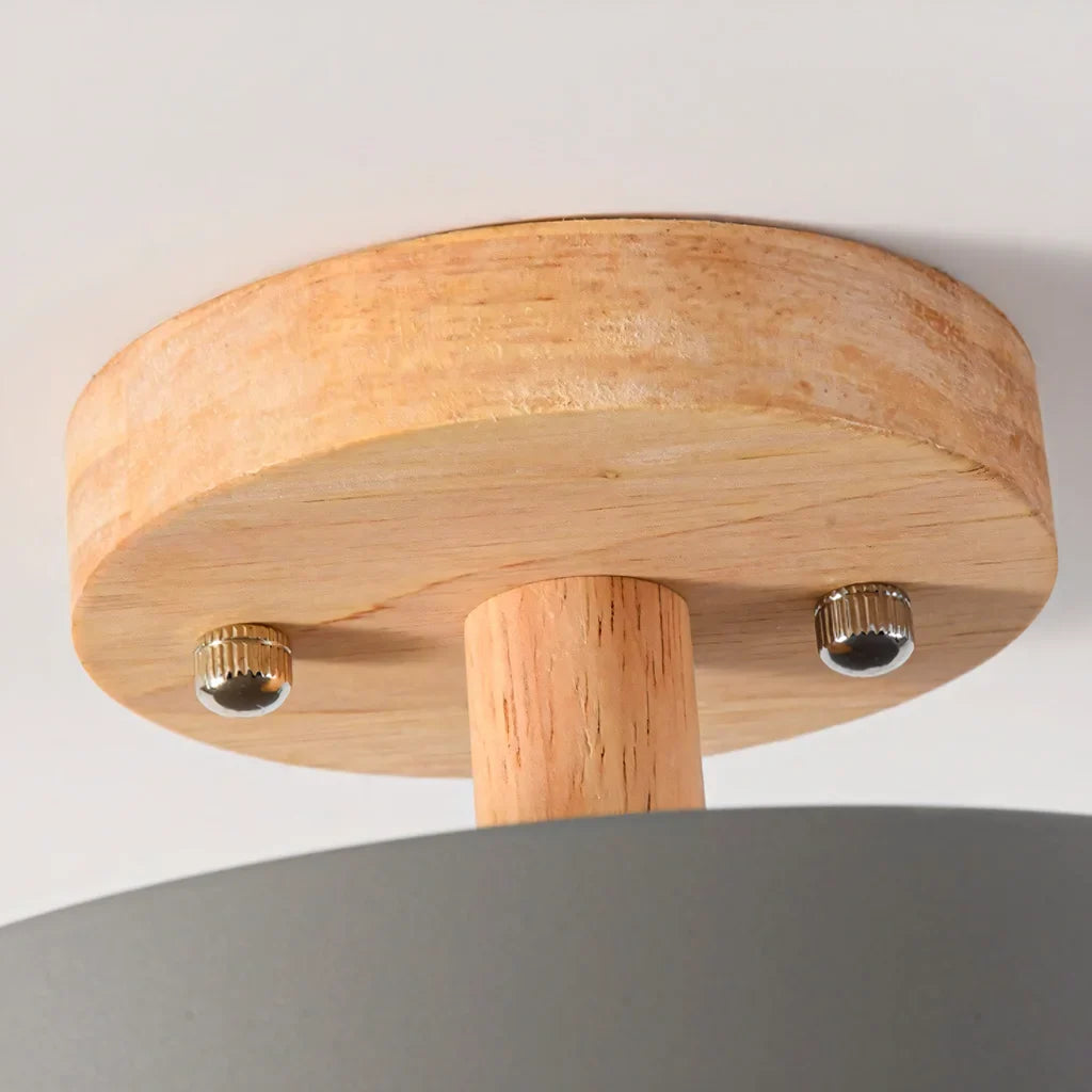 Eir Macaron Round Wood Grain Ceiling Lamp