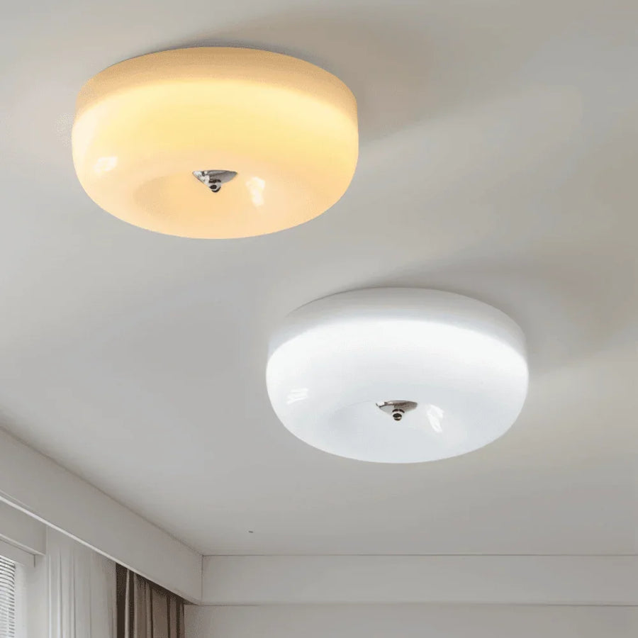 Donut glass ceiling light