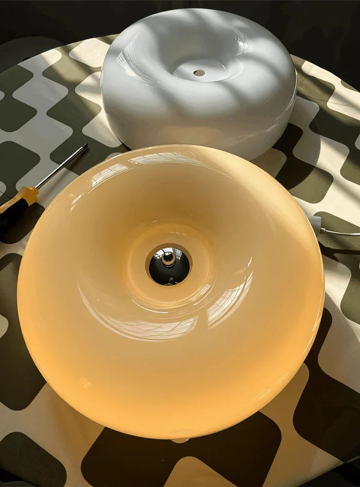 Donut glass ceiling light