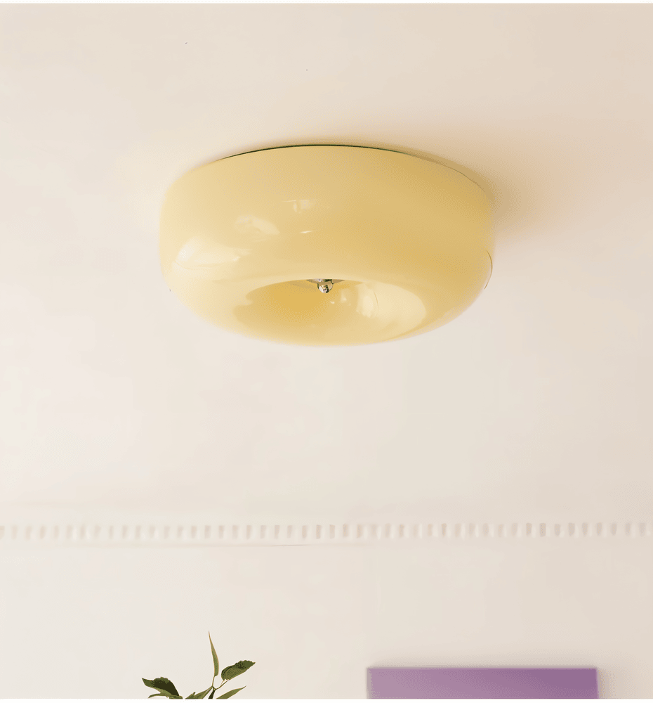 Donut glass ceiling light