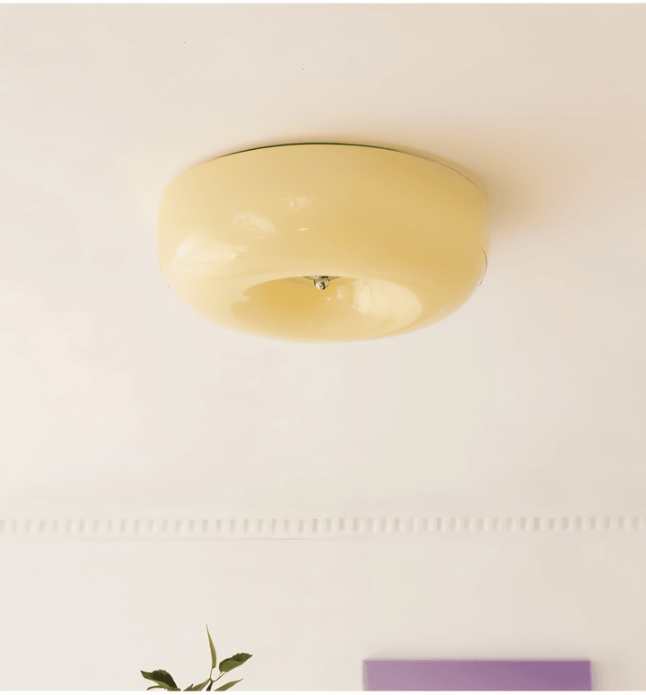 Donut glass ceiling light