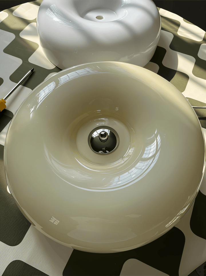 Donut glass ceiling light