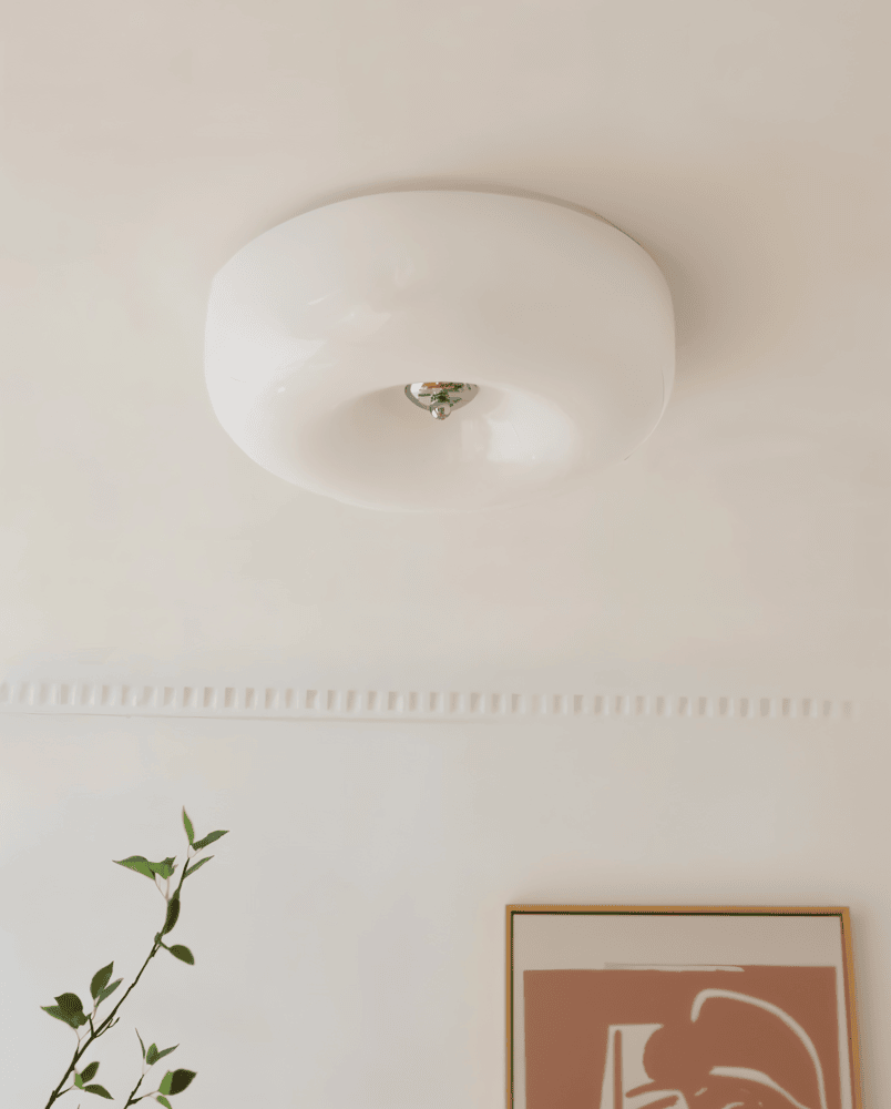 Donut glass ceiling light