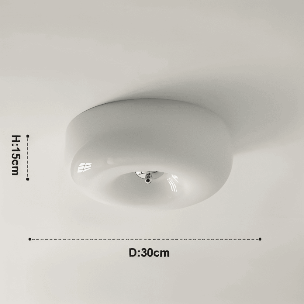 Donut glass ceiling light