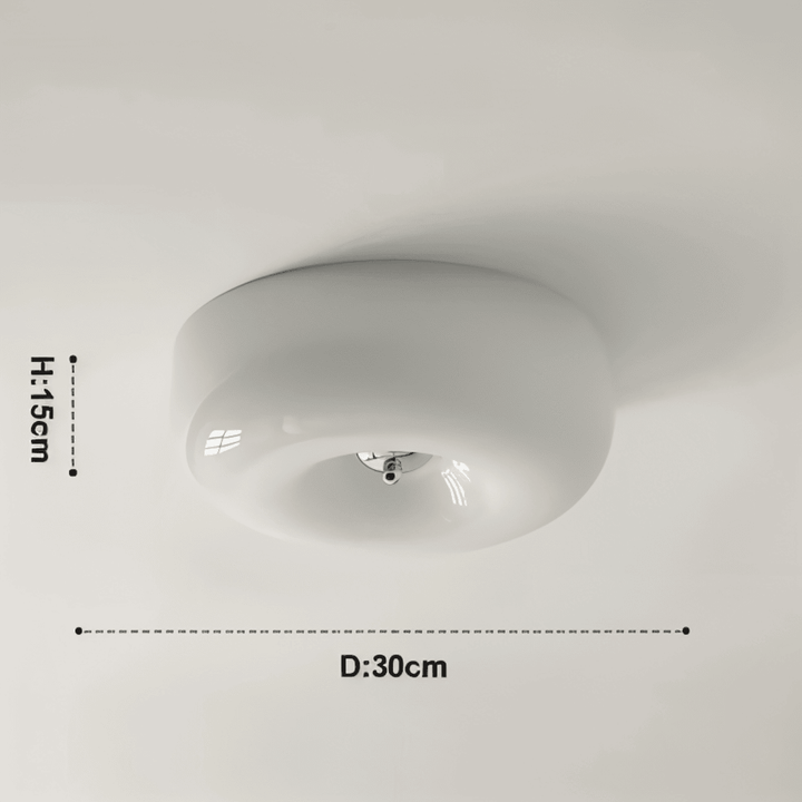 Donut glass ceiling light