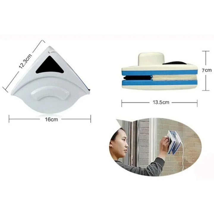 Double-sided magnetic window cleaner