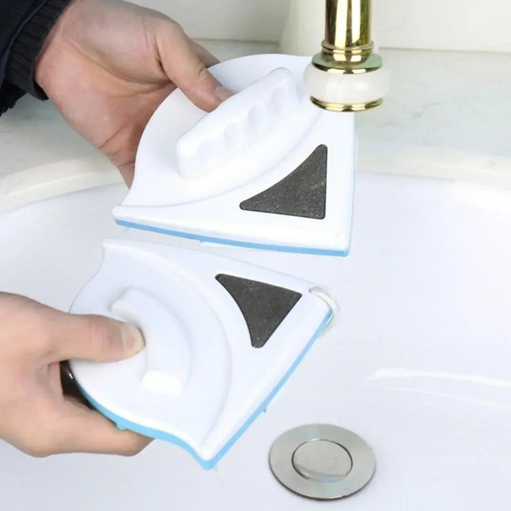 Double-sided magnetic window cleaner