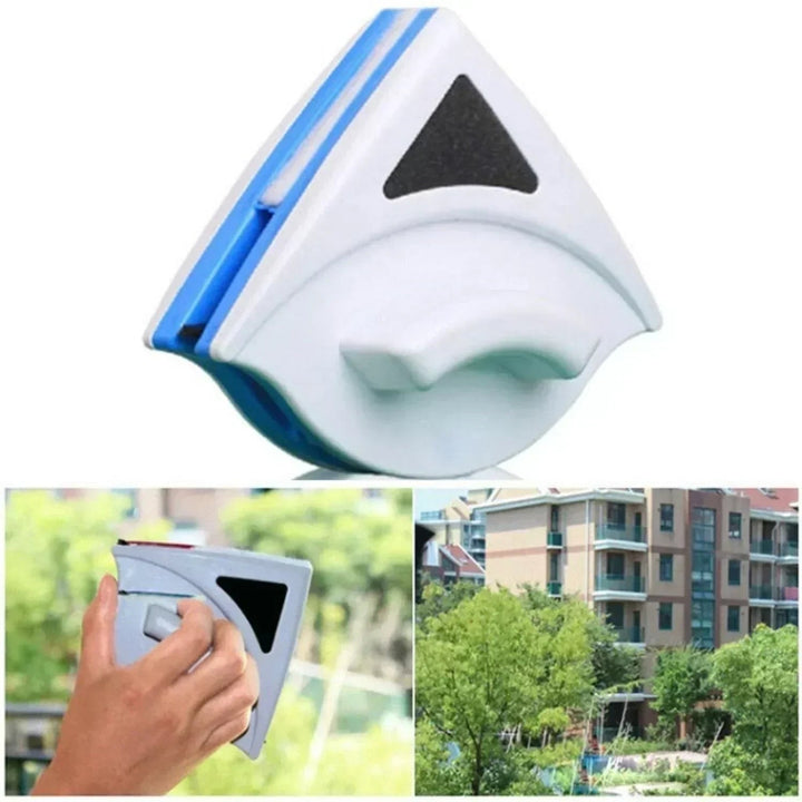Double-sided magnetic window cleaner