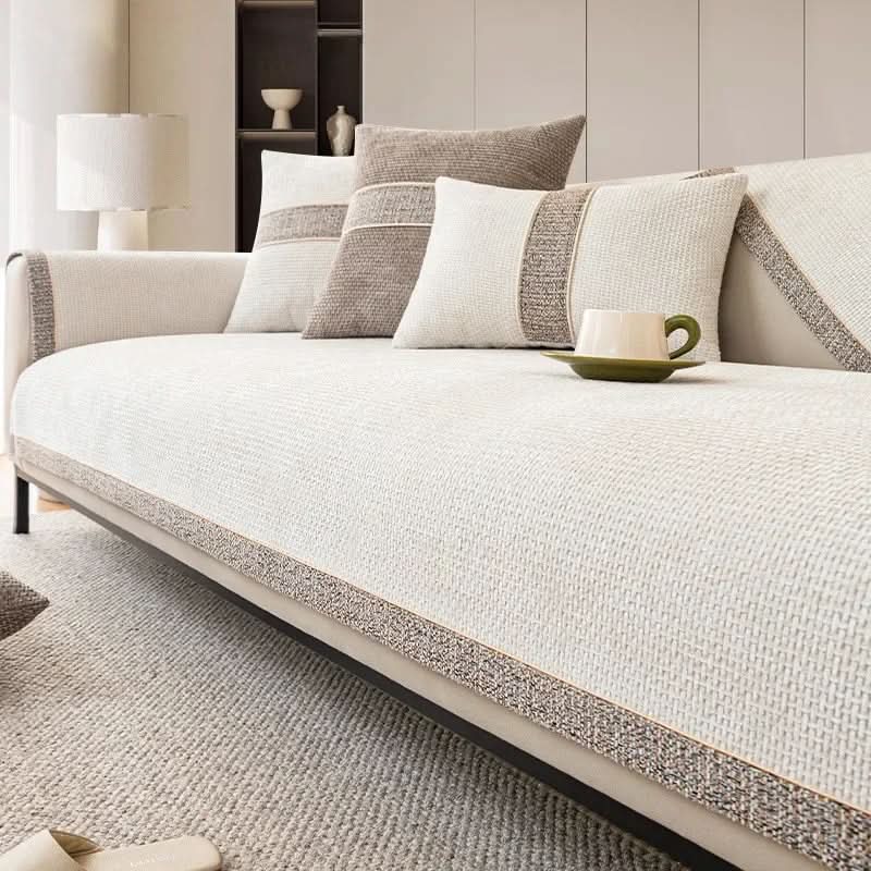 Non-Slip Sofa Cover | Linen-Look Texture, 10 Colours