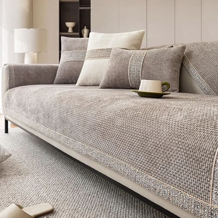 Non-Slip Sofa Cover | Linen-Look Texture, 10 Colours
