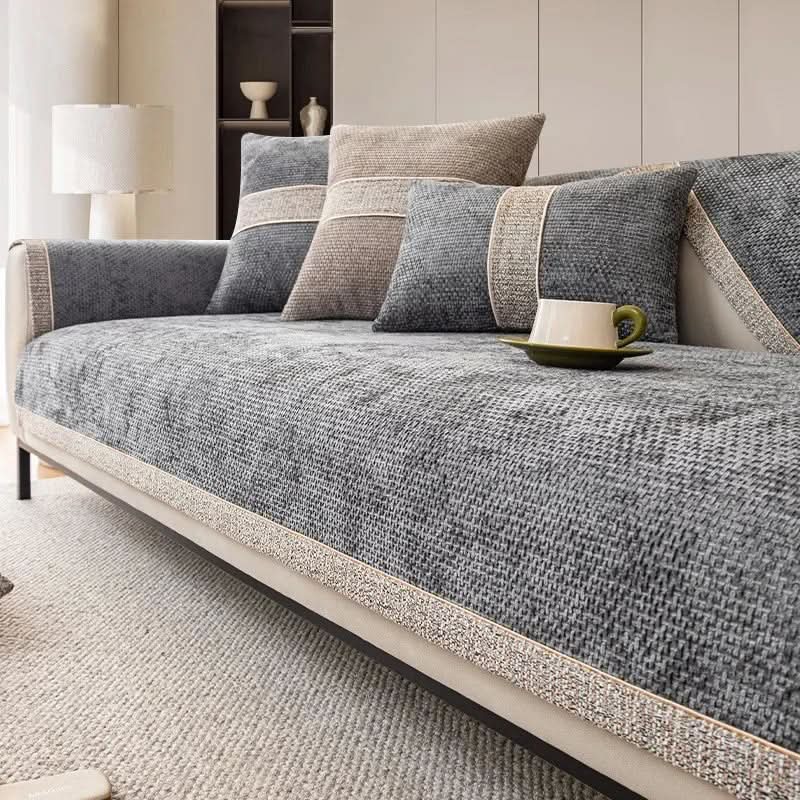 Non-Slip Sofa Cover | Linen-Look Texture, 10 Colours