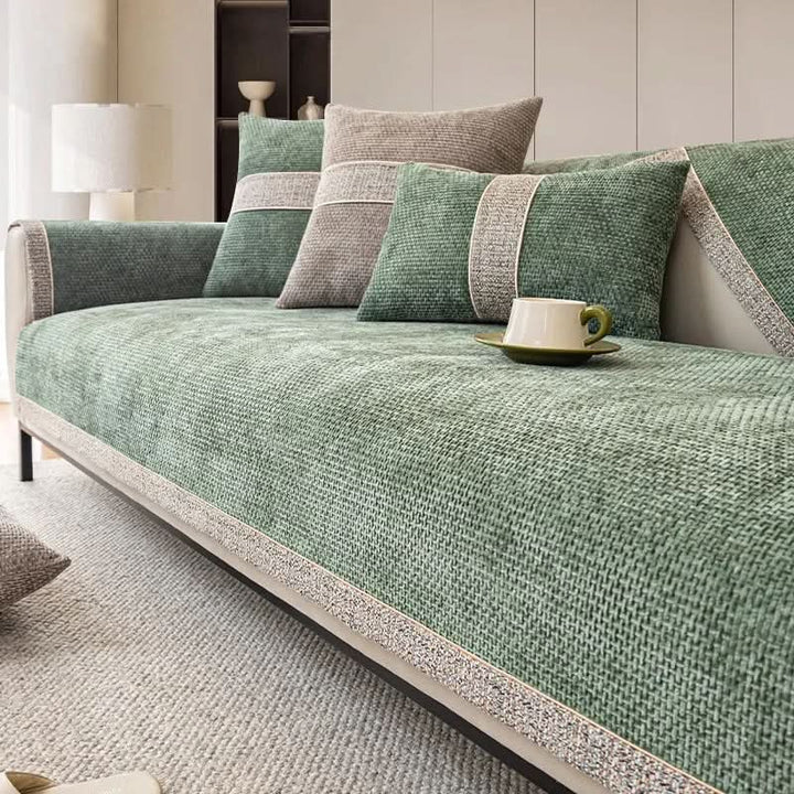 Non-Slip Sofa Cover | Linen-Look Texture, 10 Colours