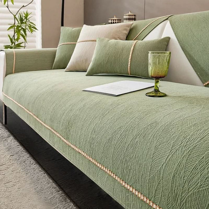 Non-Slip Sofa Cover | Linen-Look Texture, 10 Colours