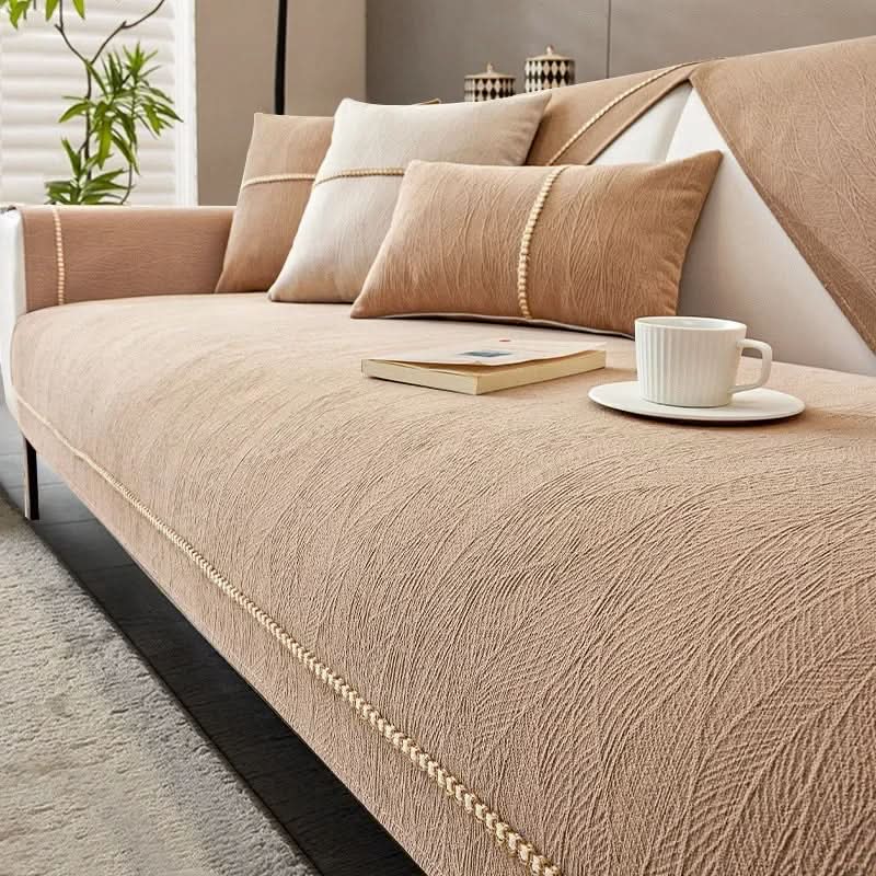 Non-Slip Sofa Cover | Linen-Look Texture, 10 Colours