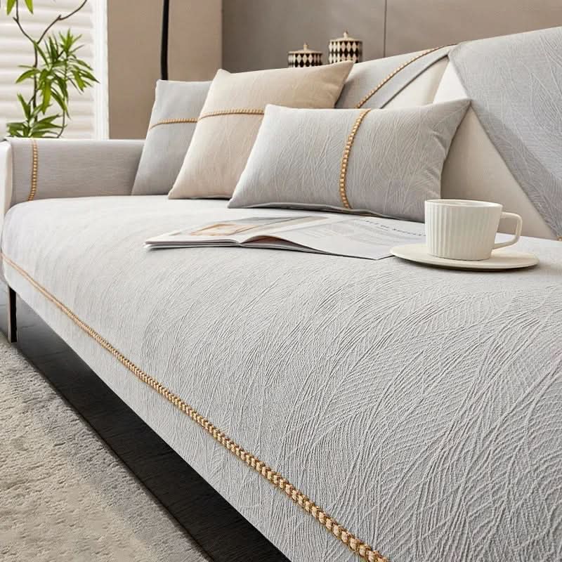 Non-Slip Sofa Cover | Linen-Look Texture, 10 Colours