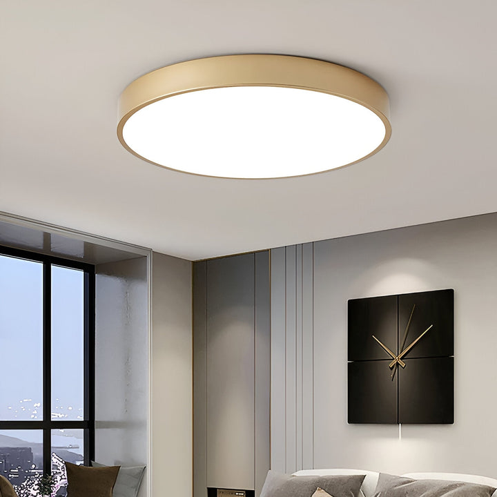 Low-Profile Round LED Ceiling Light With Minimal Frame