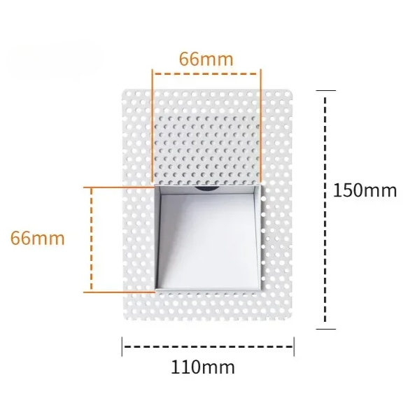 Frameless LED Sensor Wall Light With Perforated Panel Design