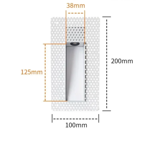 Frameless LED Sensor Wall Light With Perforated Panel Design