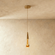 Glitter Glass Drop Pendant Light | Brass Cone, Set of 1 or 2