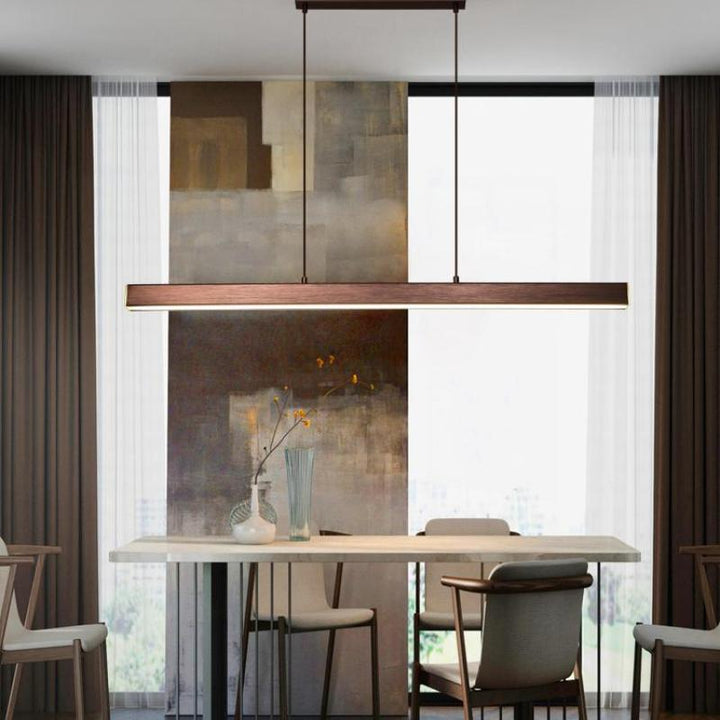 Lerin Modern Linear LED Pendant Light Black/Brown