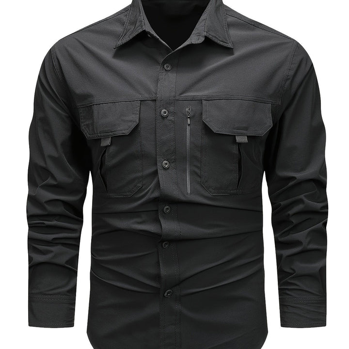Men's Long-Sleeve Utility-Pocket Summer Shirt – image 1