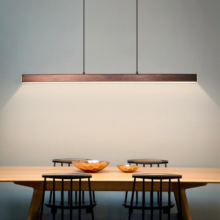 Lerin Modern Linear LED Pendant Light Black/Brown