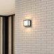 Square Outdoor Wall Light | 5 Light Colours, Black