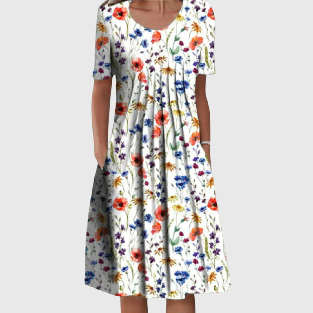 Women's Round-Neck Floral Summer Dress – image 1