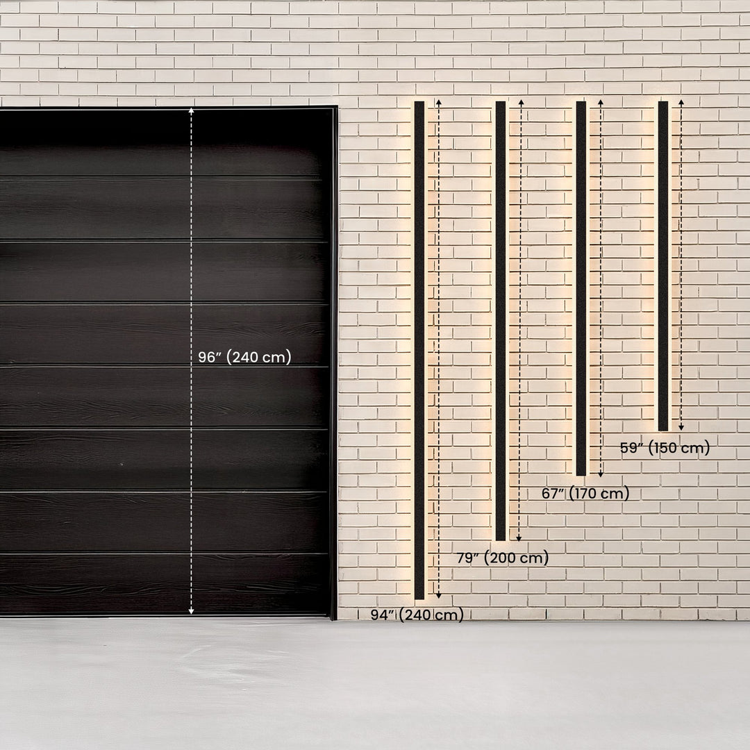 Linear LED Outdoor Wall Light | Black, 30-240 cm, Remote