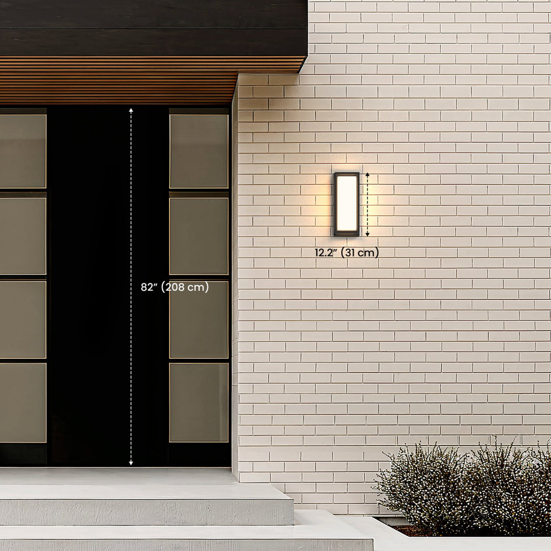 Open-Frame Outdoor Wall Light | Black Steel, 5 Light Colours