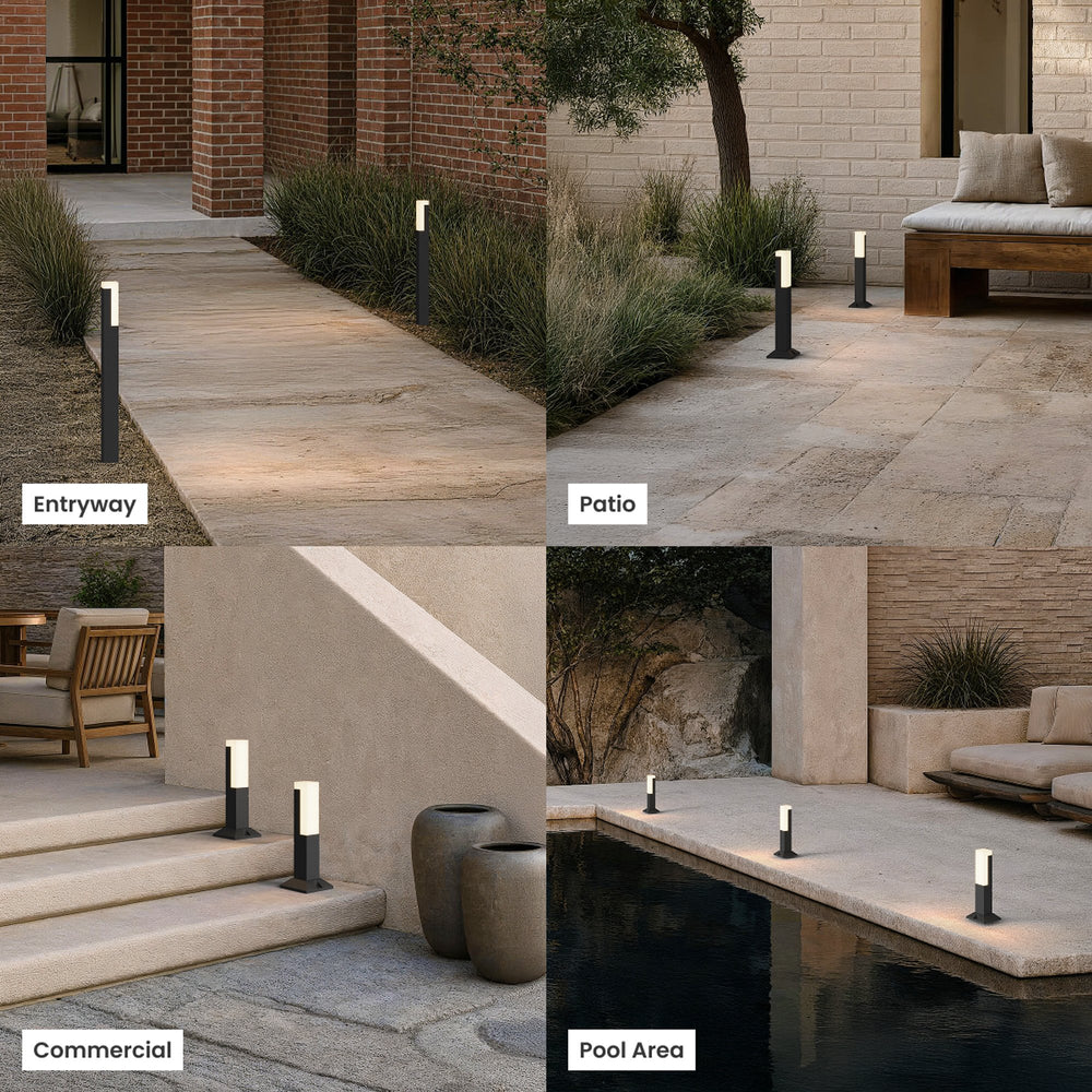 Black Aluminium Garden Path Light | 23-61 cm