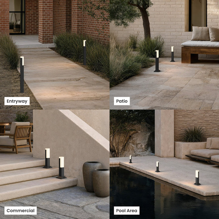 Black Aluminium Garden Path Light | 23-61 cm