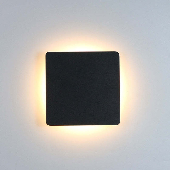 Halo Disc Outdoor Wall Light | Round or Square, Optional Sensor
