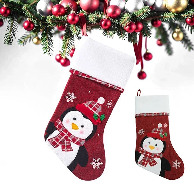 Embroidered Christmas stocking