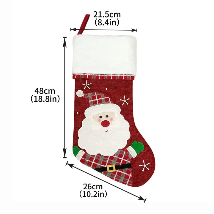 Embroidered Christmas stocking